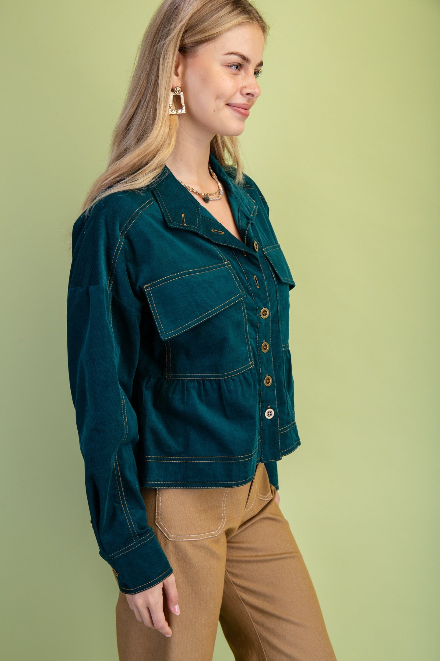 Corduroy Babydoll Jacket
