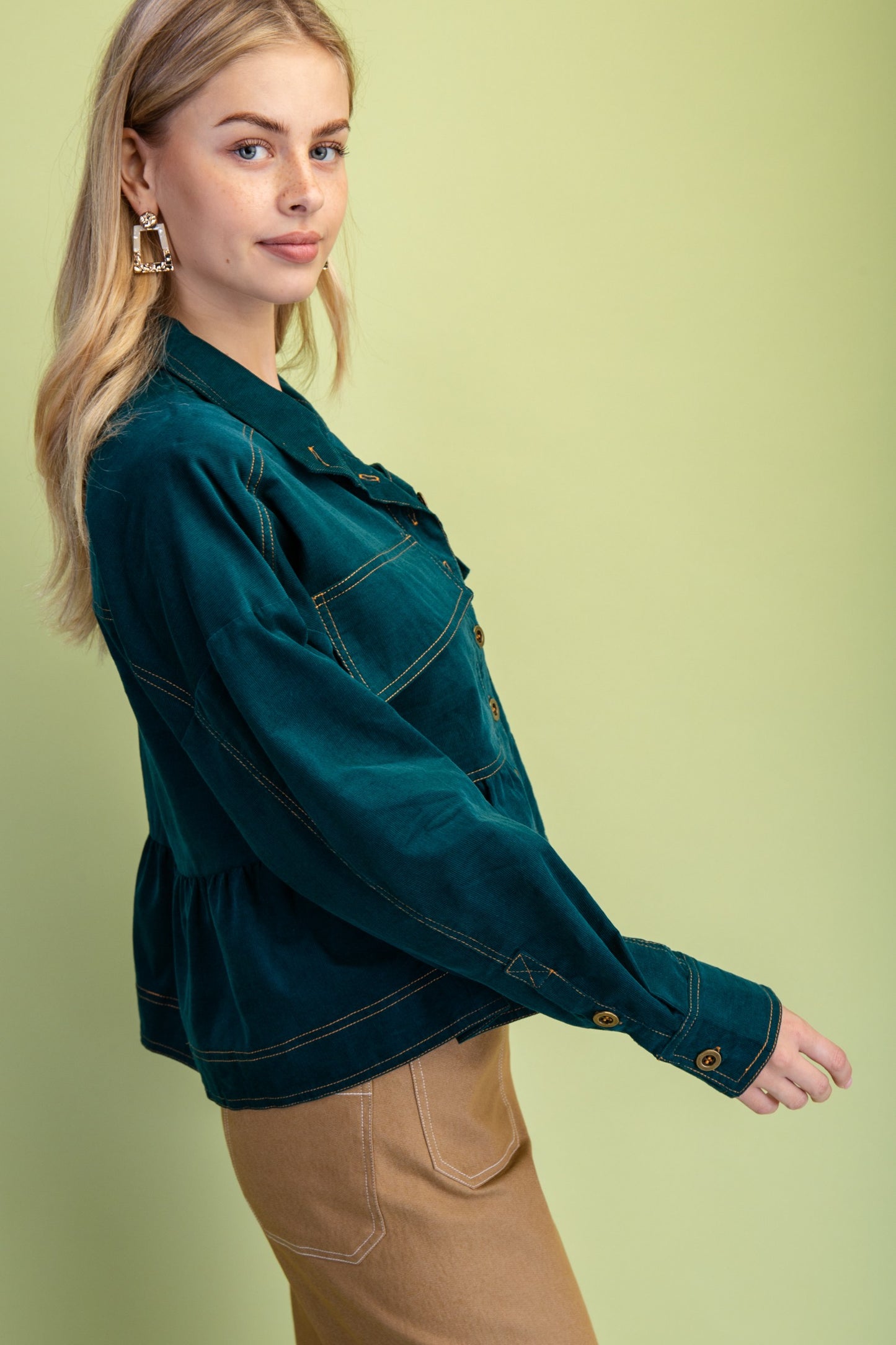 Corduroy Babydoll Jacket
