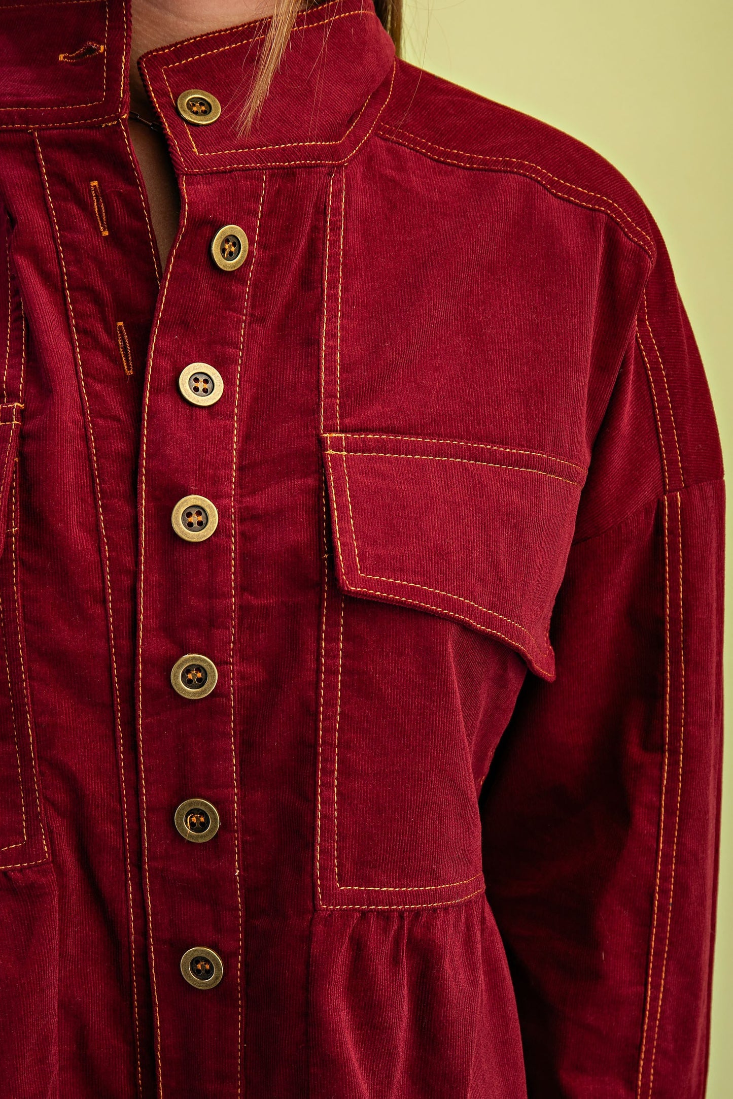 Corduroy Babydoll Jacket