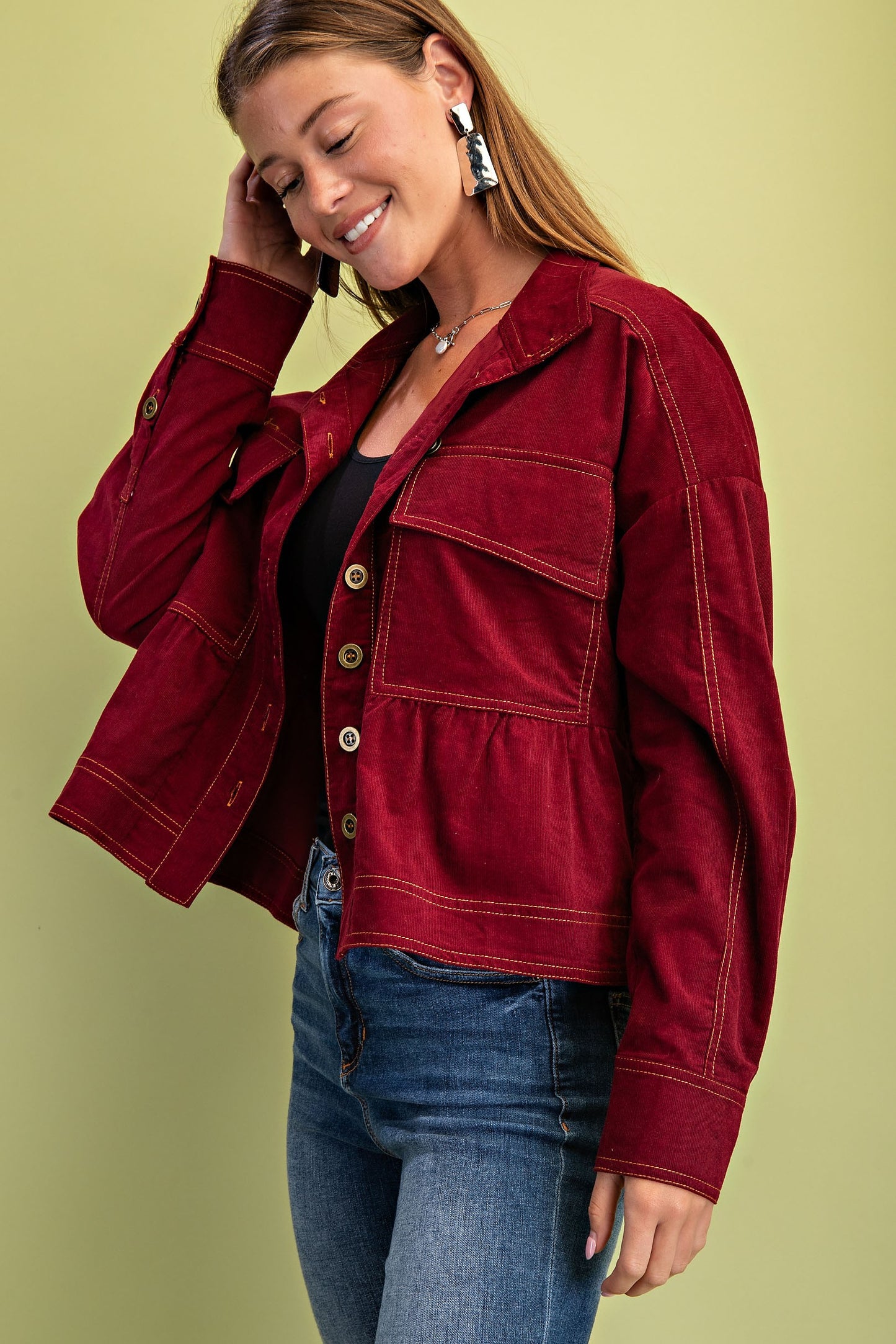 Corduroy Babydoll Jacket