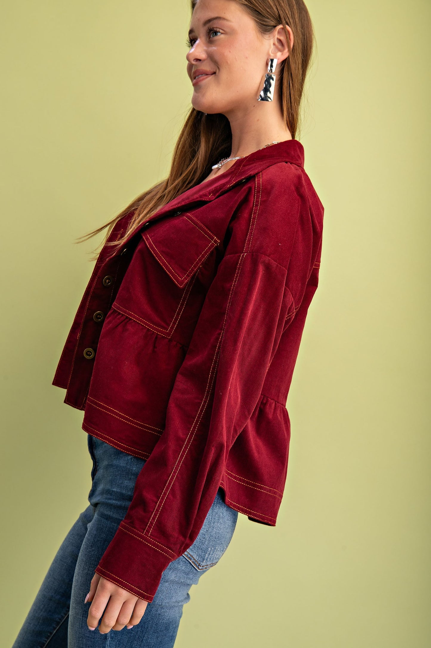 Corduroy Babydoll Jacket