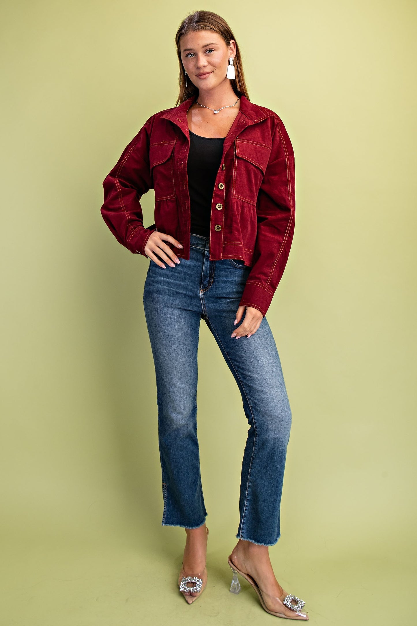 Corduroy Babydoll Jacket