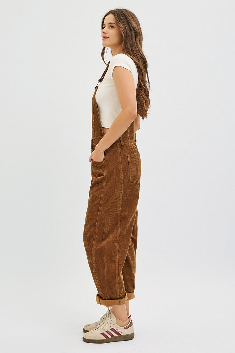Corduroy Barrel Overalls