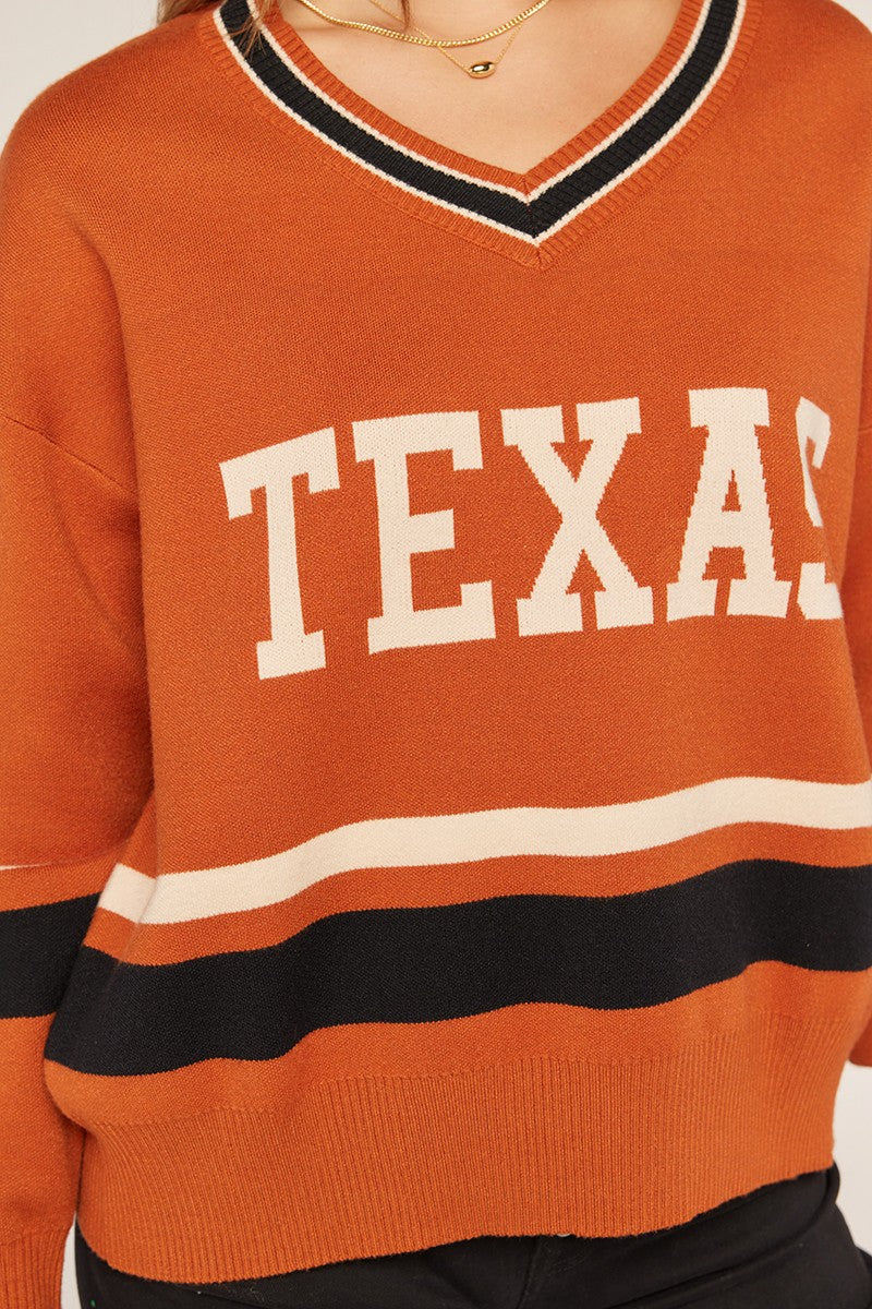 Texas V Neck Sweater