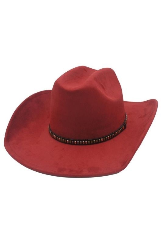 Stud Band Microsuede Cowboy Hat