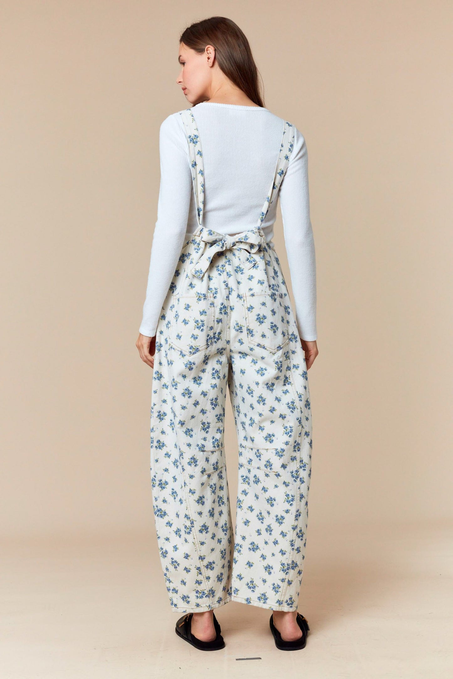 Floral Printed Barrel Jumpsuit