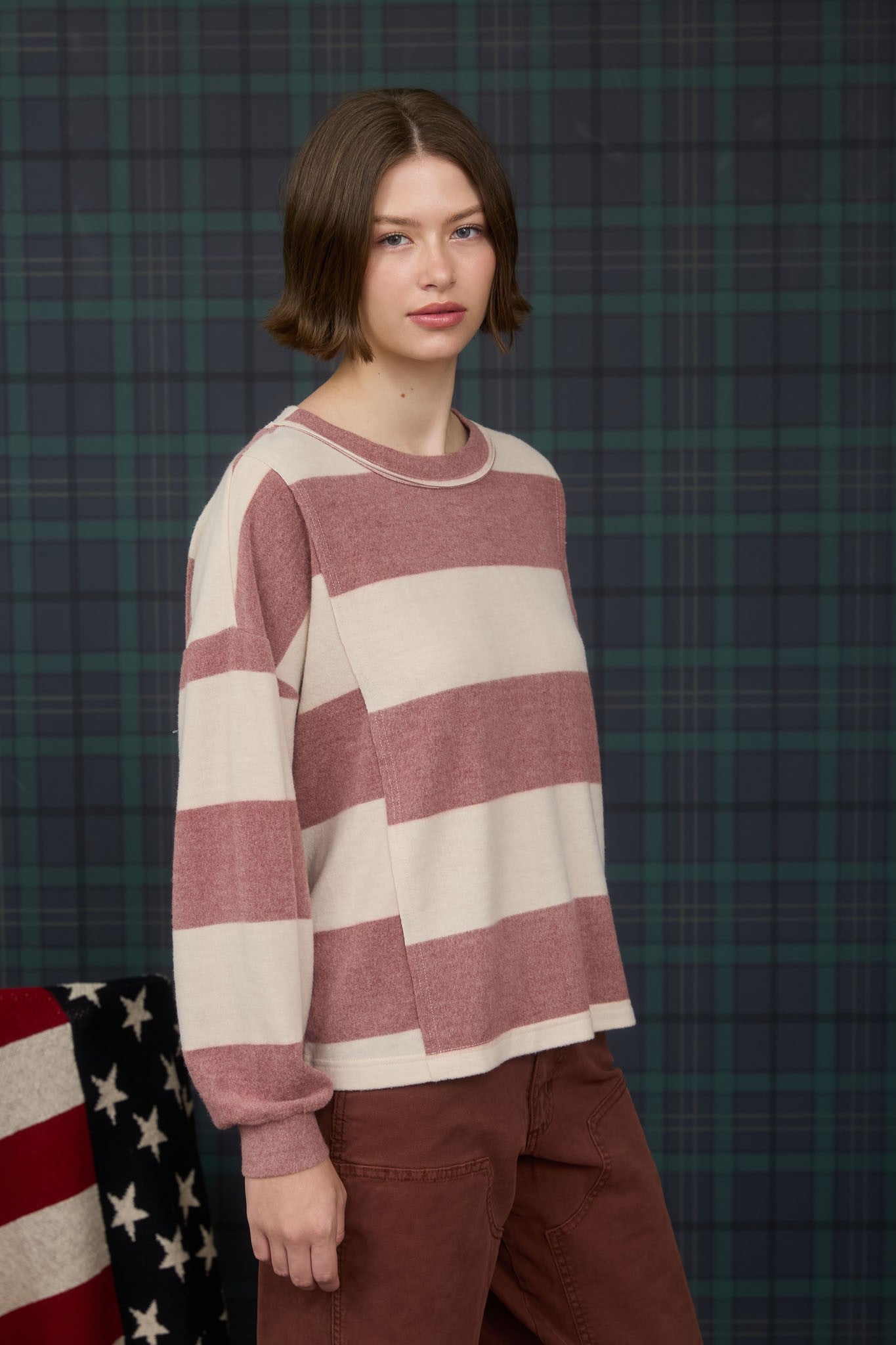 Block Stripe Long Sleeve Top