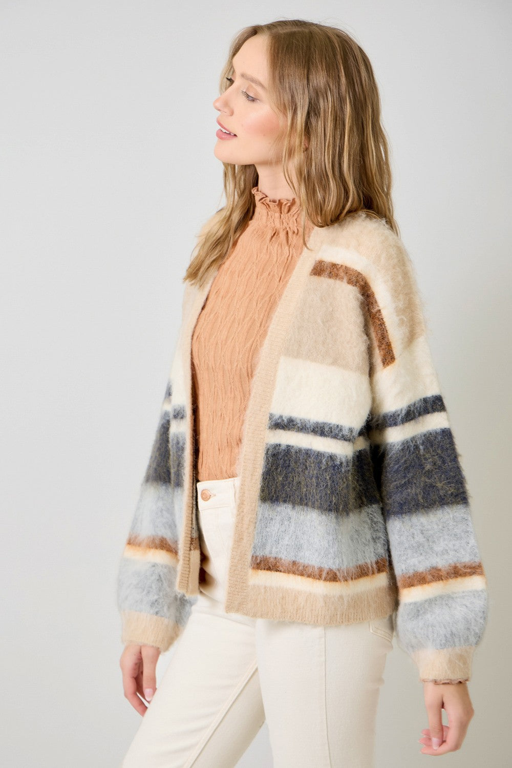 Ultra Soft Color Block Cardigan