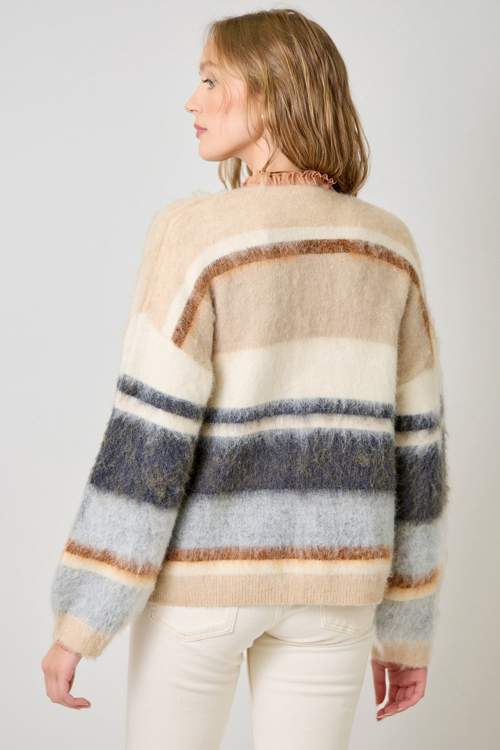 Ultra Soft Color Block Cardigan