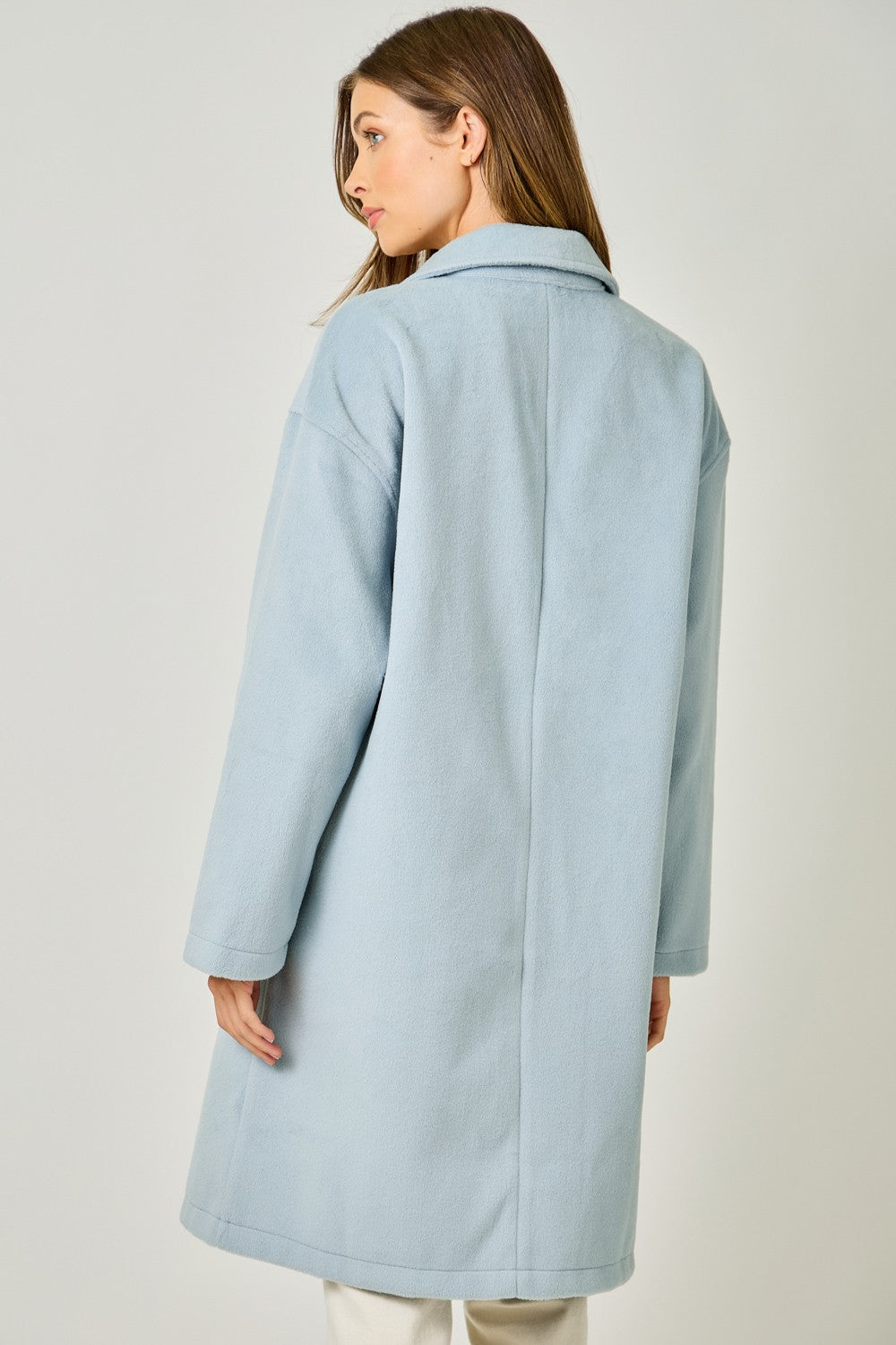 Sky Blue Double Breasted Coat