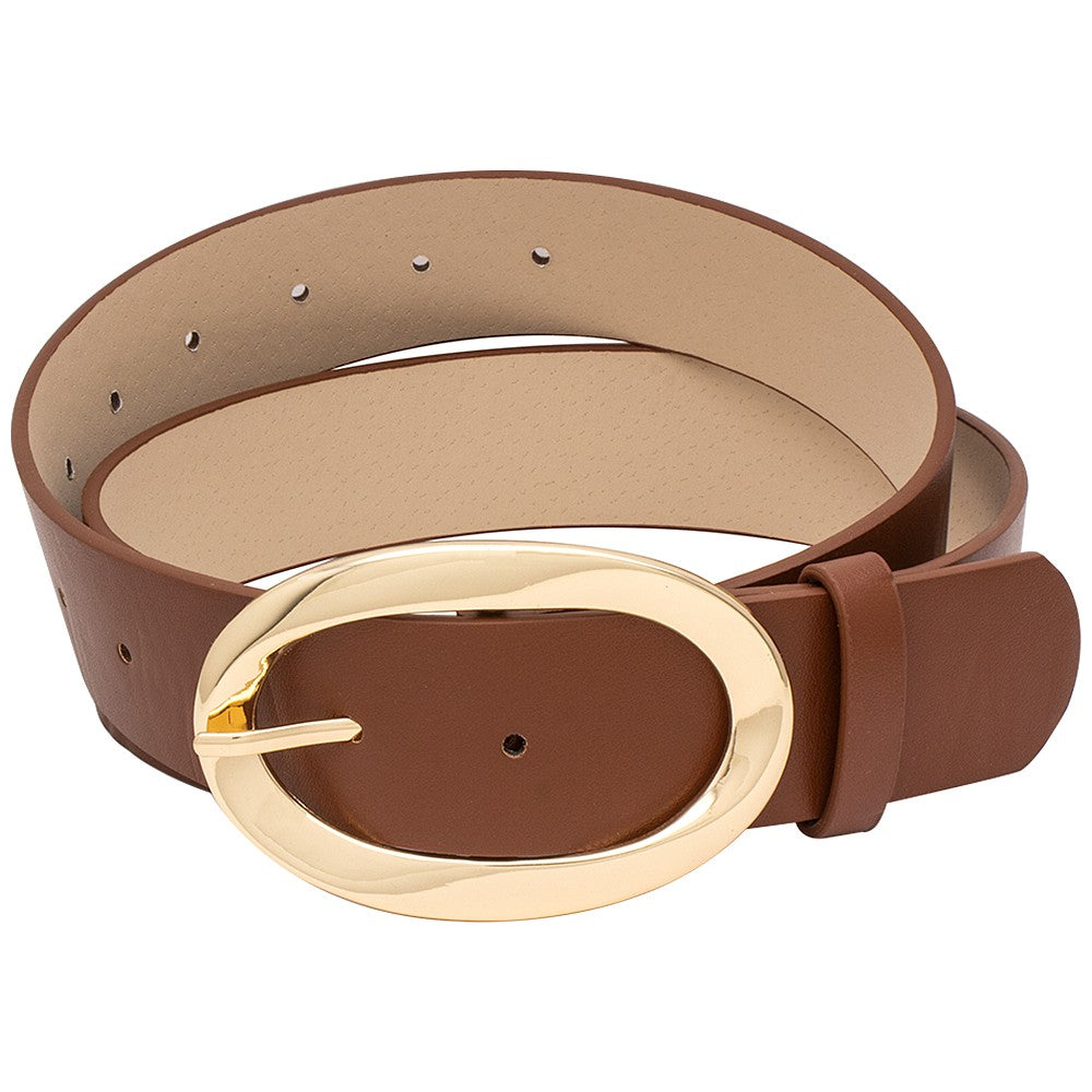 Plain Oval Buckle Belt