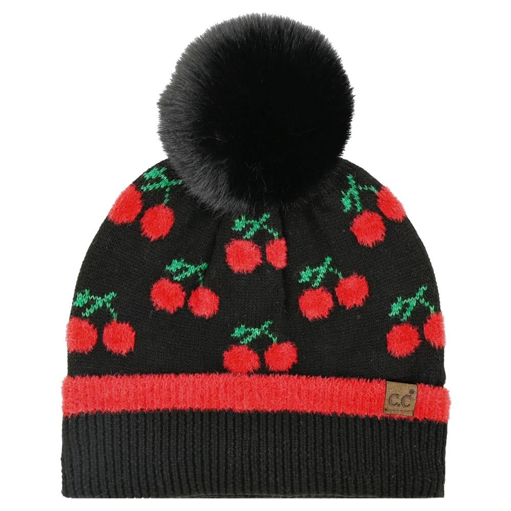 C.C. Cherry Pom Beanie