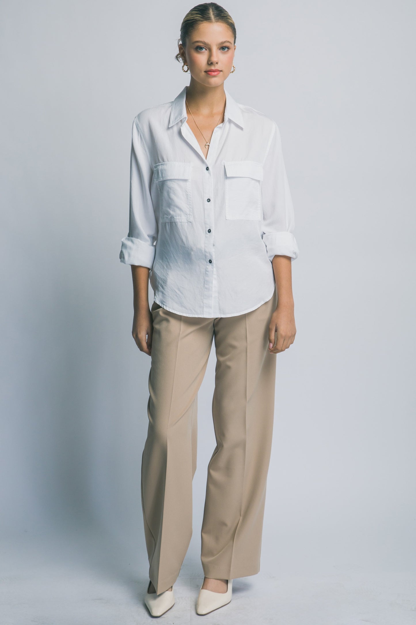 Long Sleeve Tencel Shirt