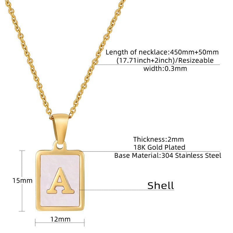 Mother of Pearl Letter Necklace