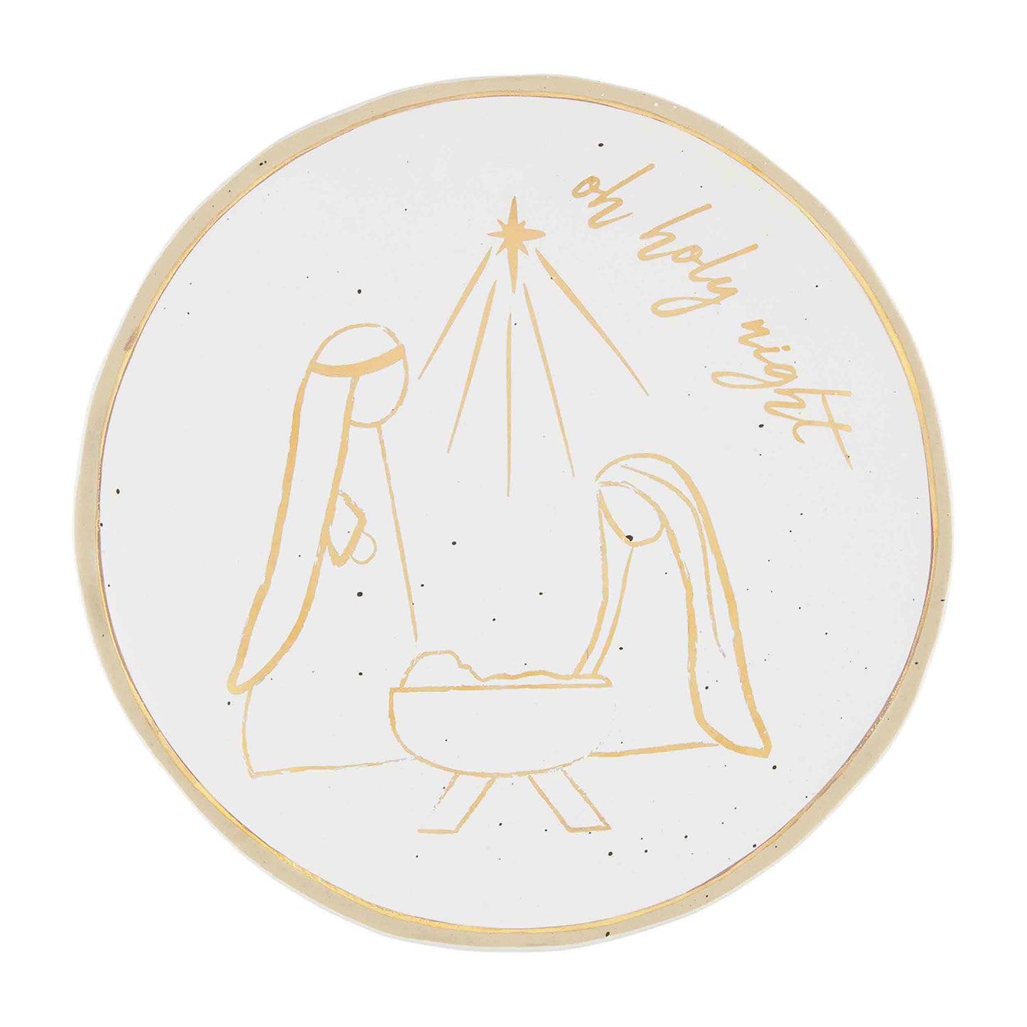 Gold Nativity Platter