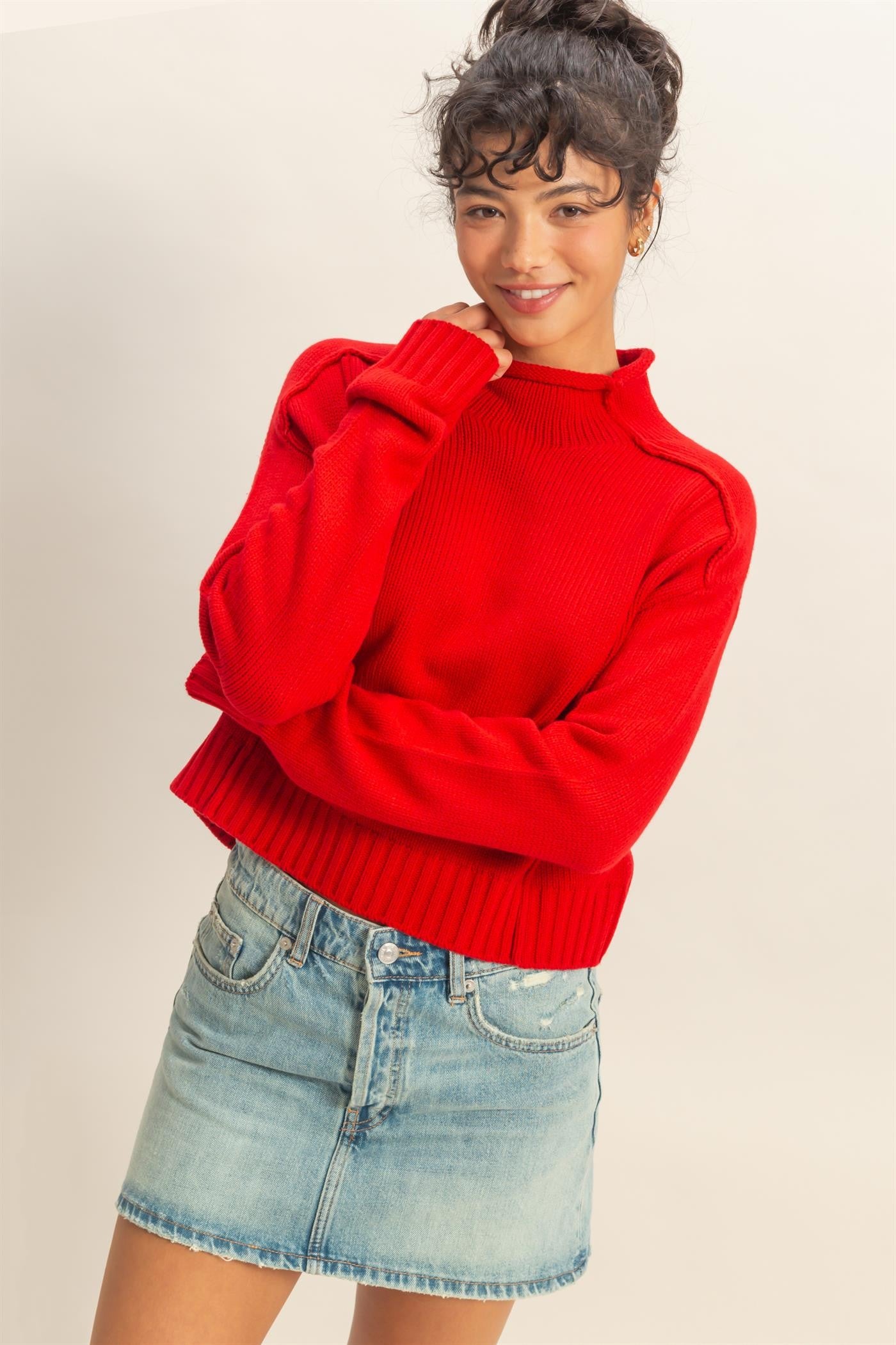 High Roll Neck Sweater