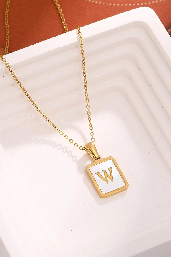 Mother of Pearl Letter Necklace