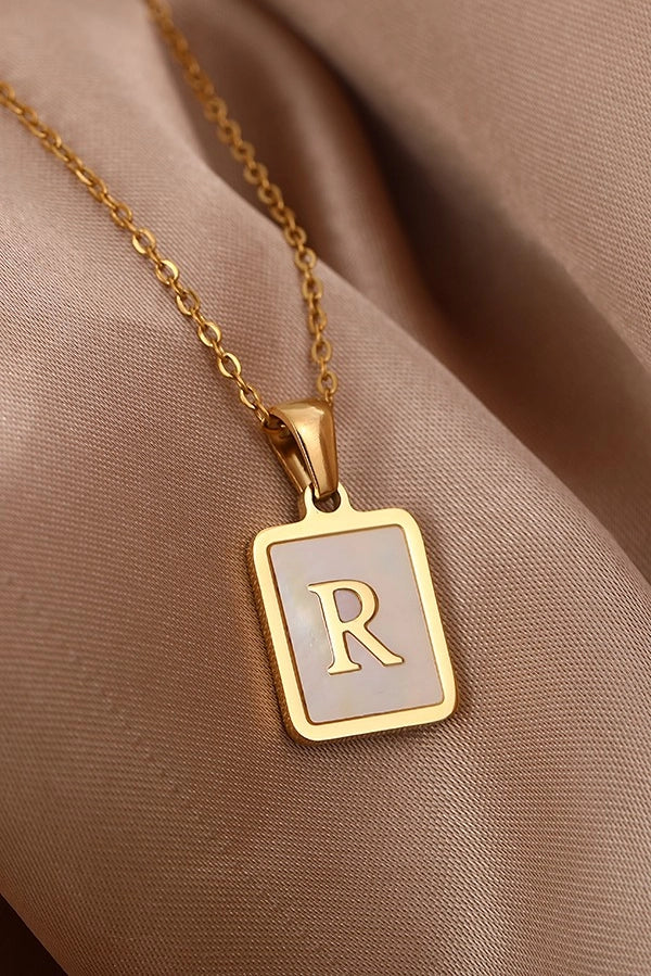 Mother of Pearl Letter Necklace