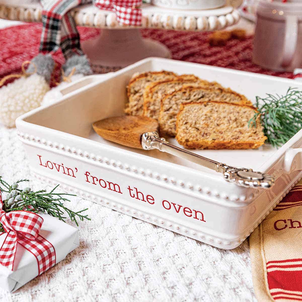 Holiday Baker and Trivet Set