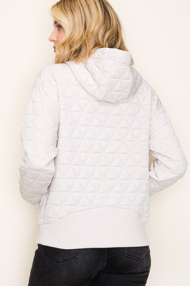 Diamond Quilted Hoodie