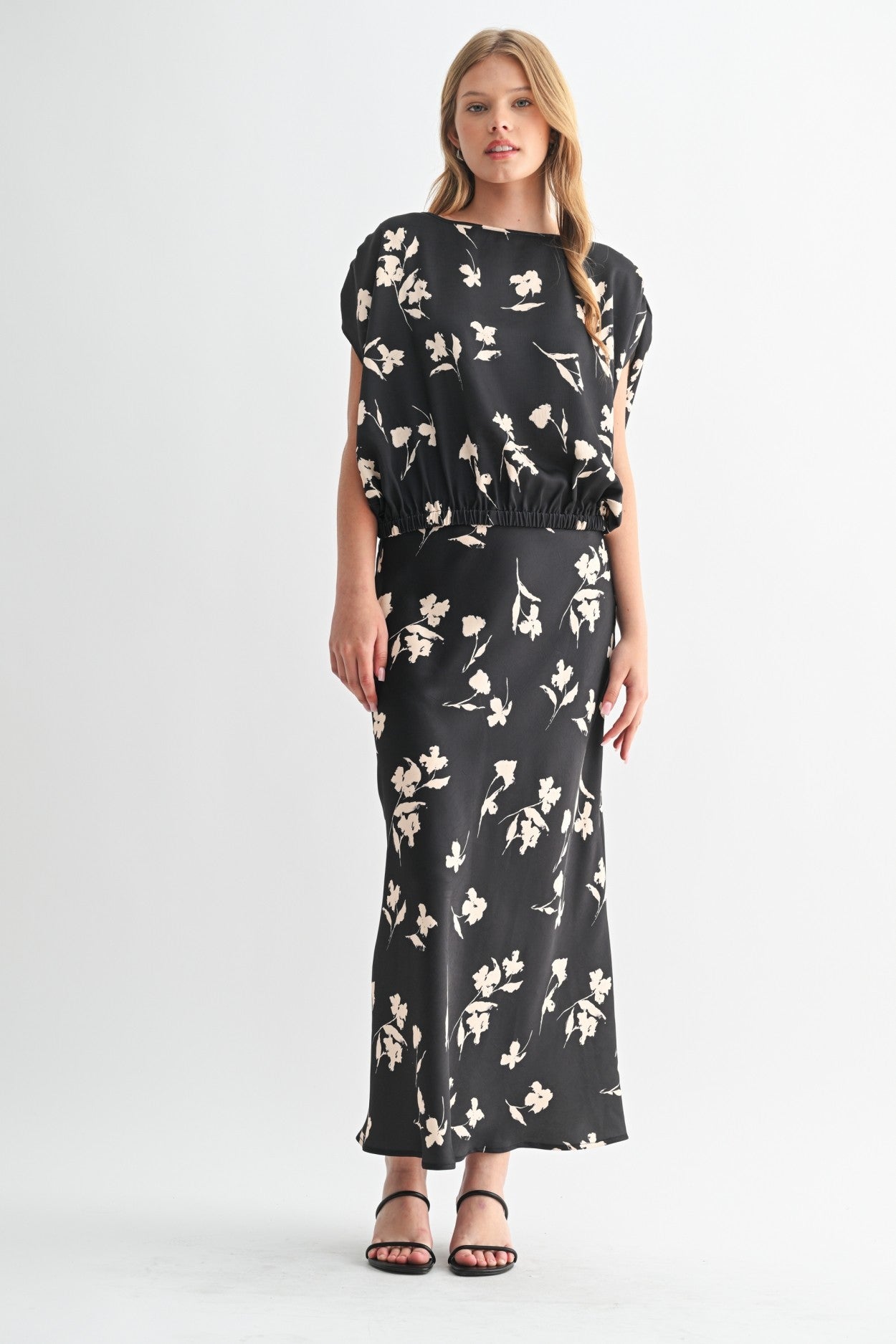 Bias Cut Flower Skirt