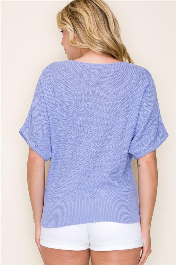 Periwinkle Short Sleeve Sweater