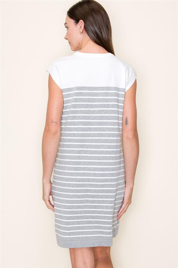 Stripe Crew Neck Tank Dress