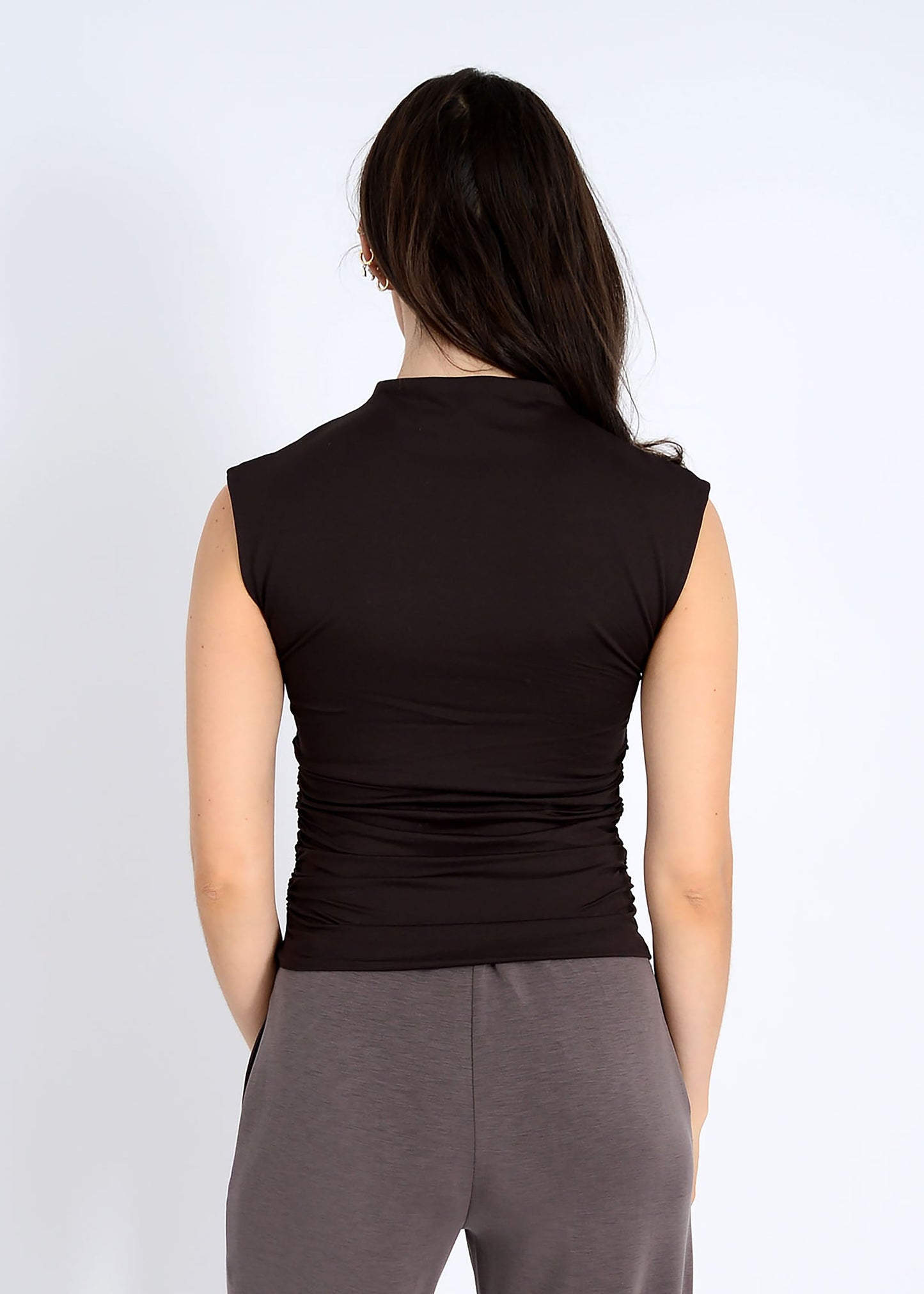 Yve Second Skin Extended Sleeve Funnel Neck Top