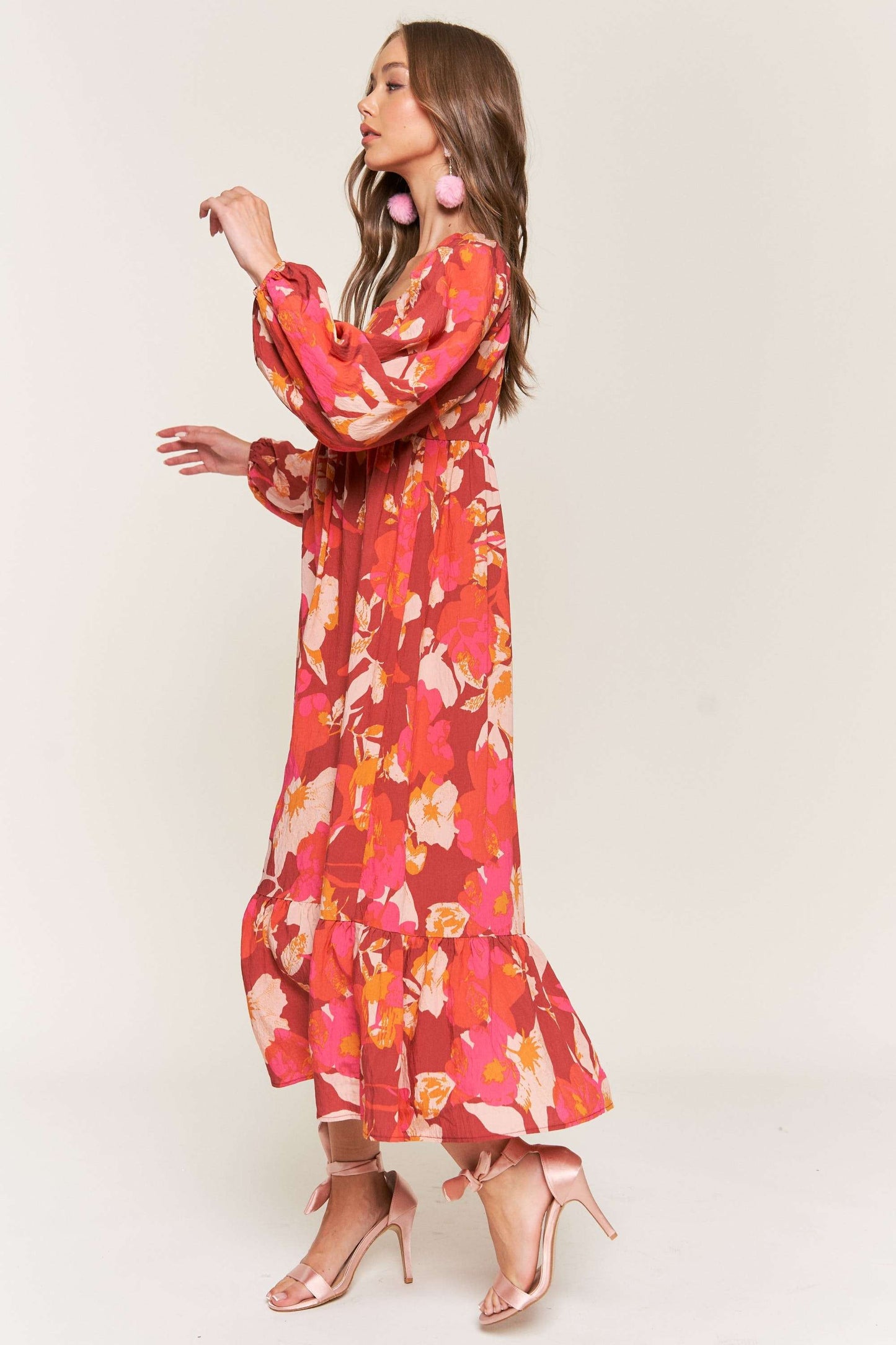 The Janice Floral Midi Dress