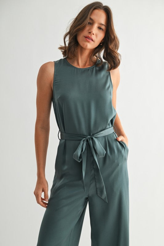 Satin Tank Jumpsuit