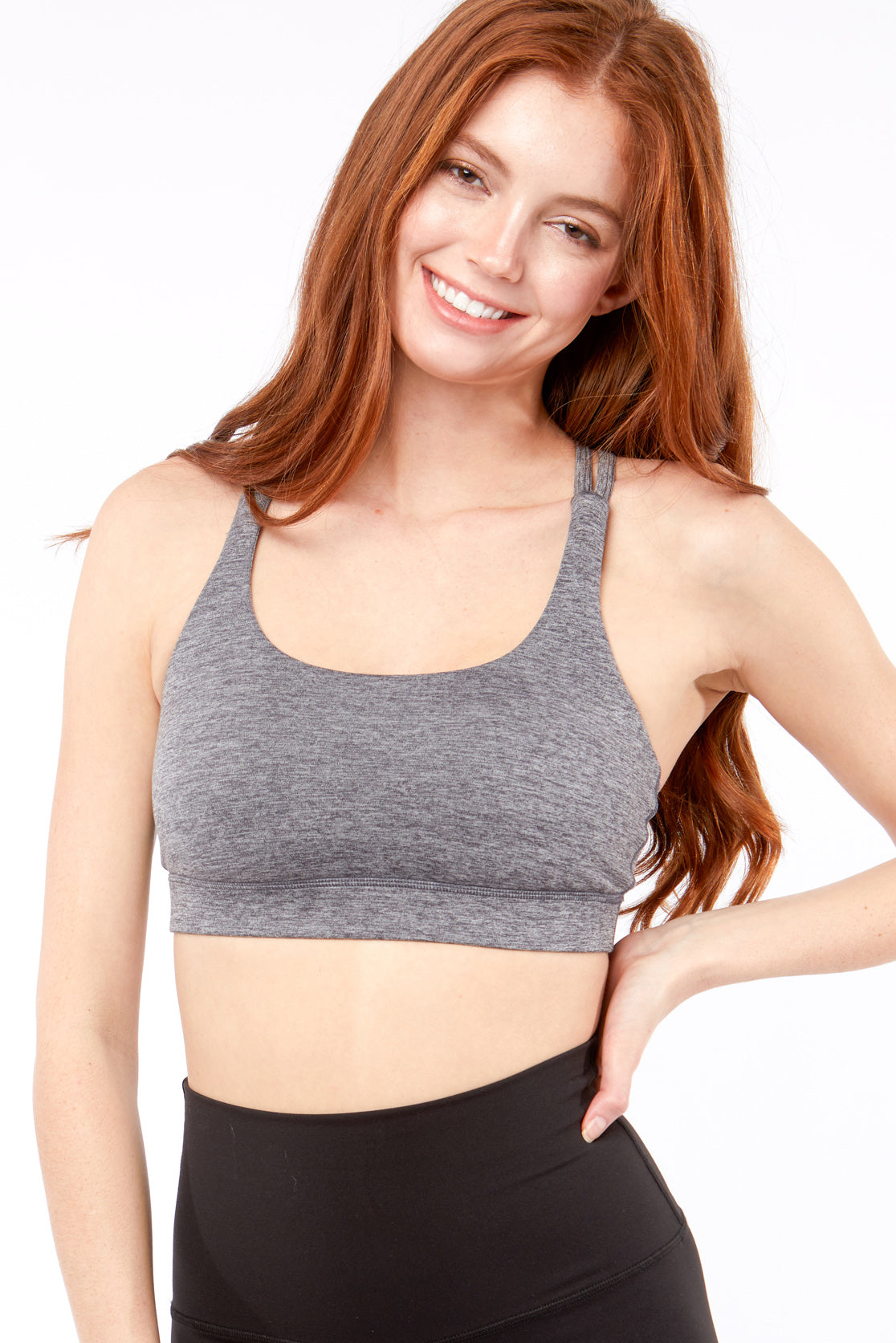 2Tone Grey Sports Bra