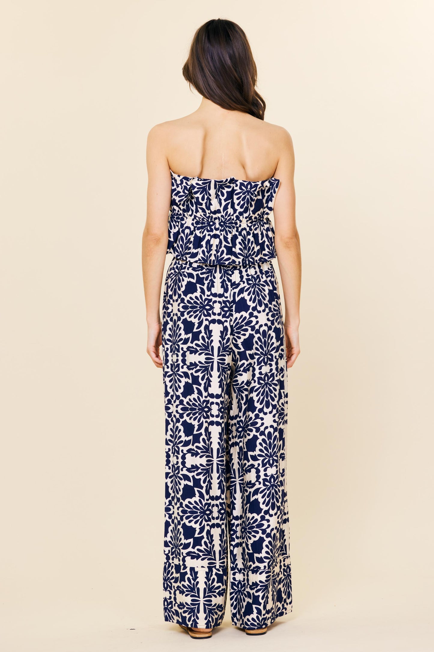 Navy & White Jumpsuit