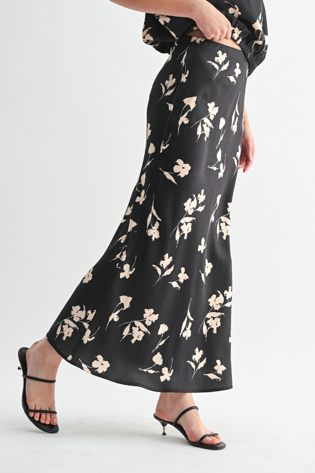 Bias Cut Flower Skirt
