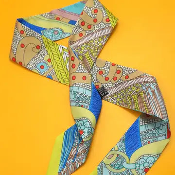 Multi Pattern Twilly Scarf