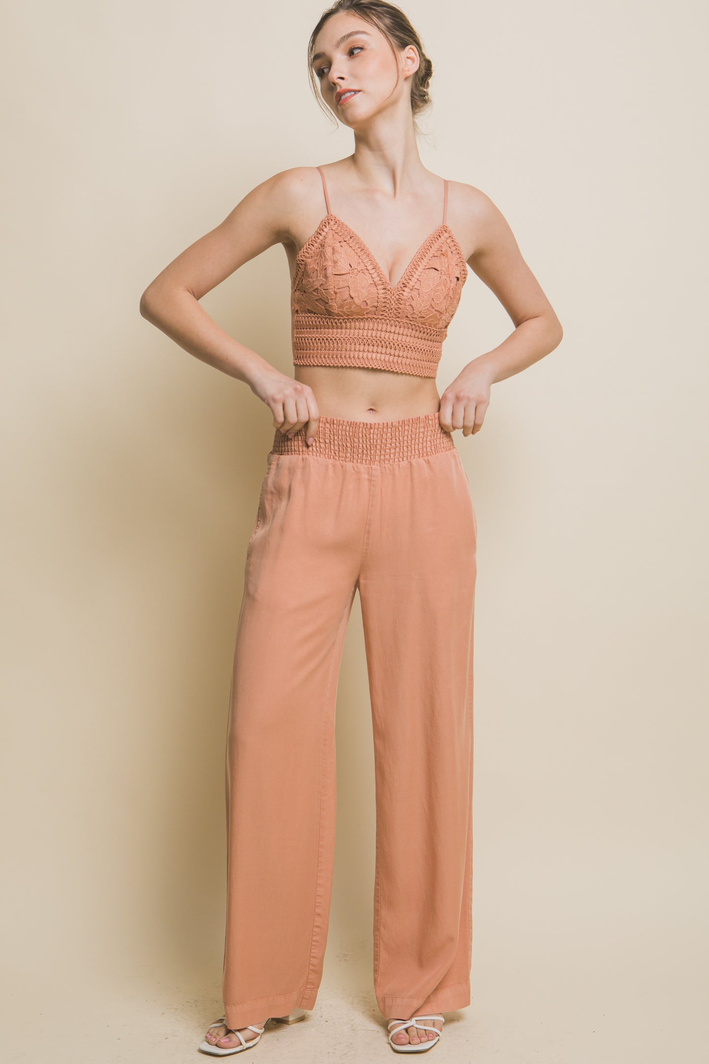 Tencel Smock Waist Pants Collection