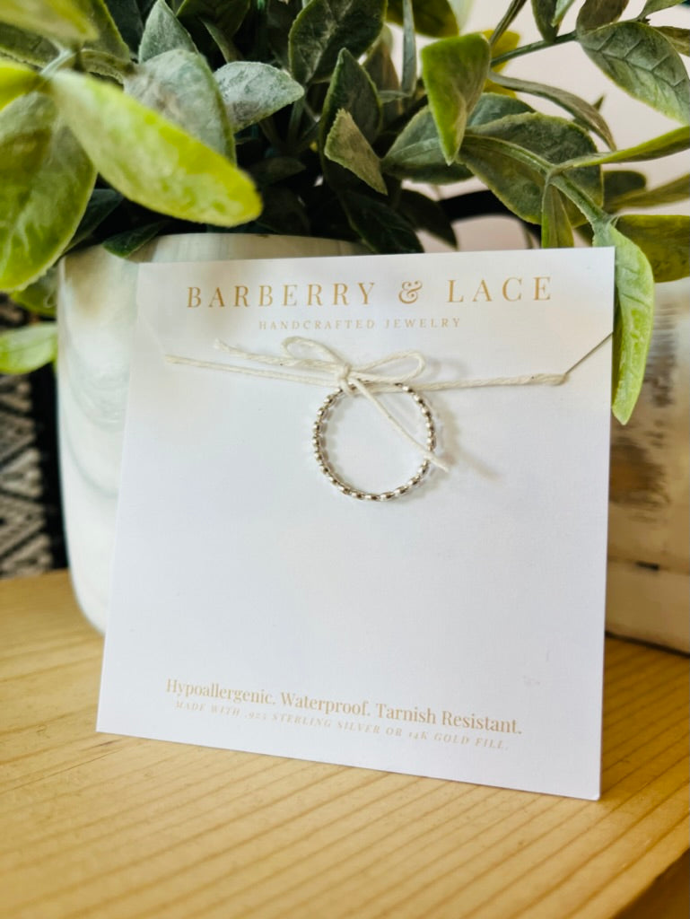 Pebble Stacking Ring in Silver