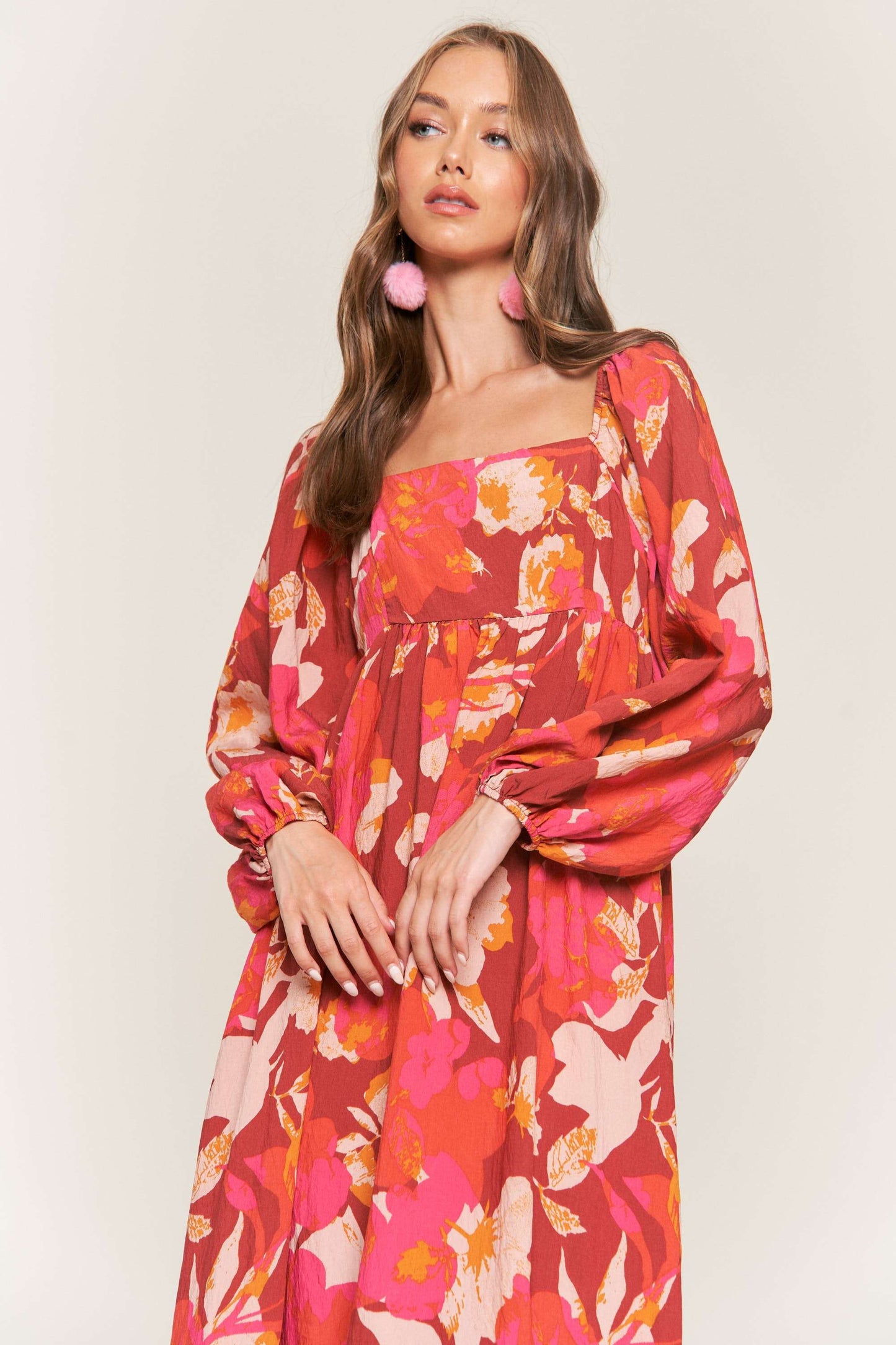 The Janice Floral Midi Dress