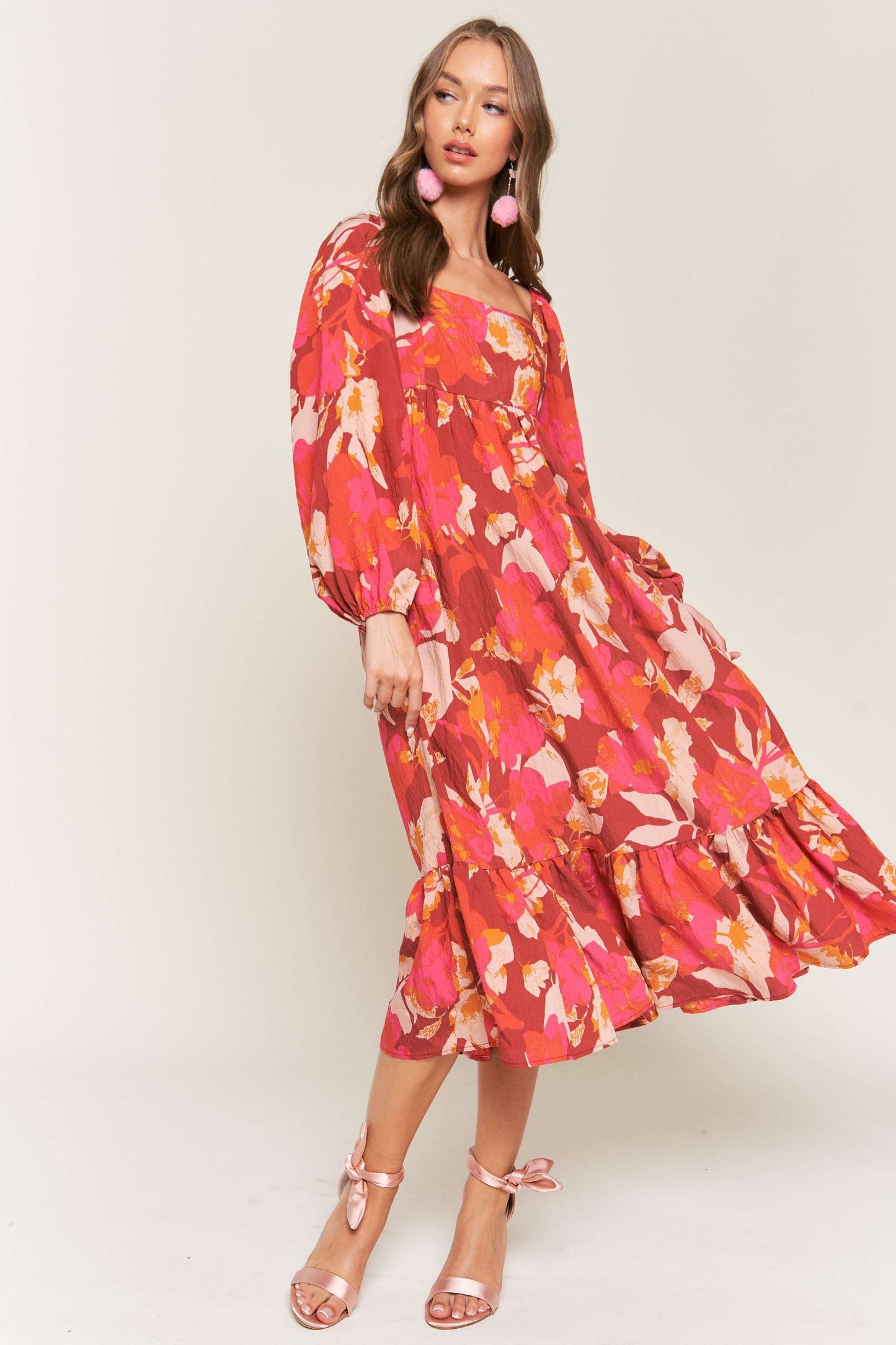 The Janice Floral Midi Dress