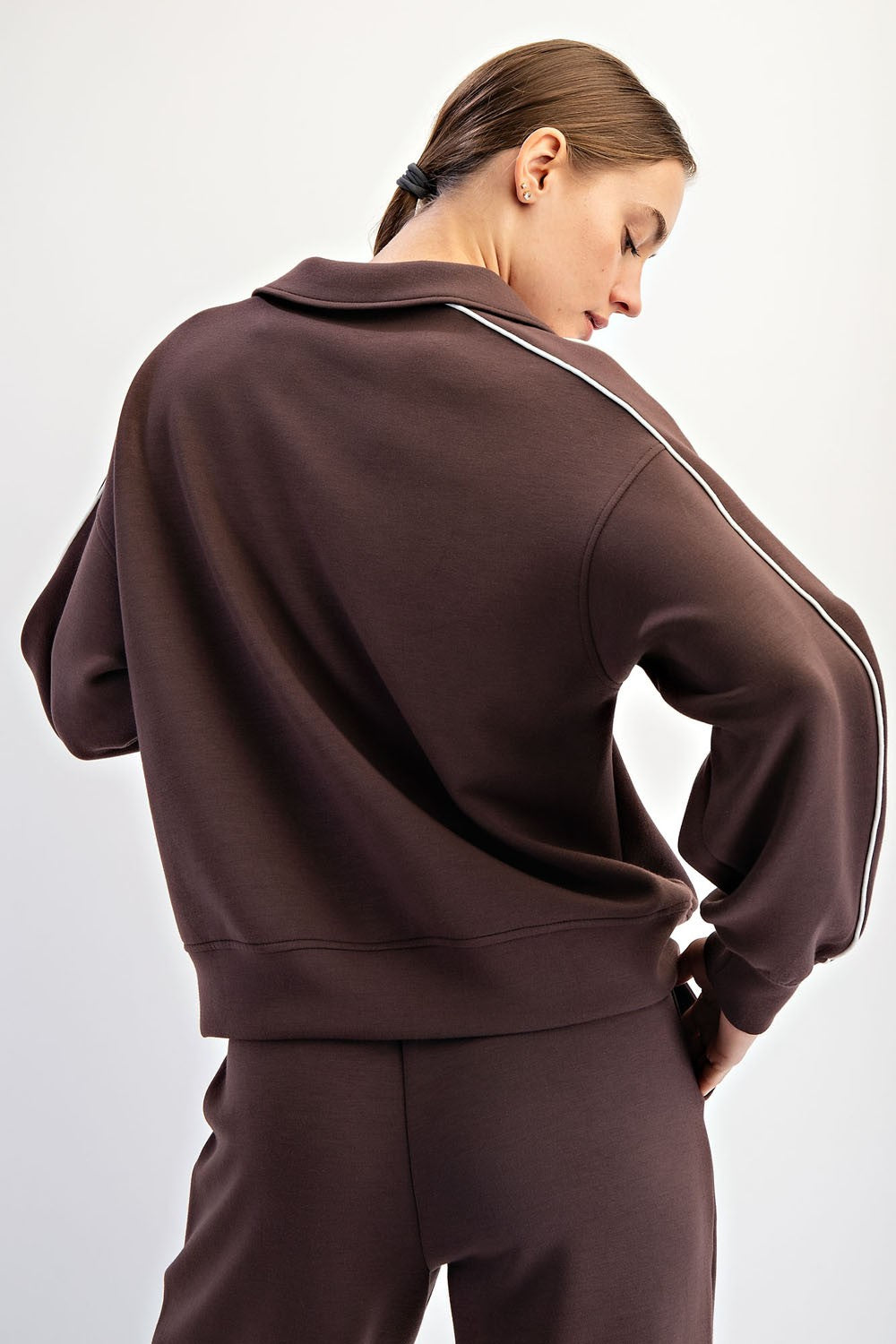 Modal Piping Polo Top