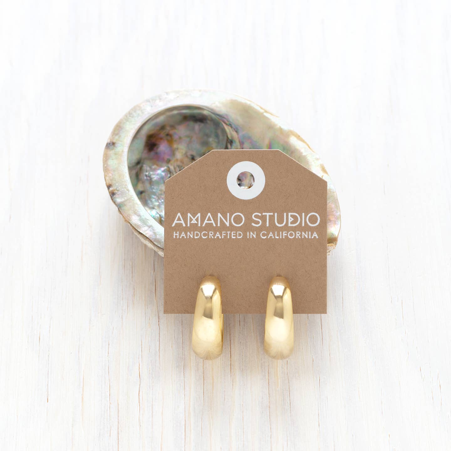 Angie Vintage Hoops Large - Gold