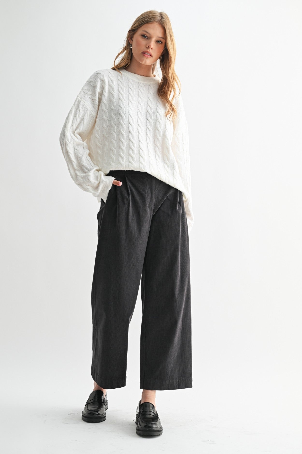 Corduroy Wide Leg Pants