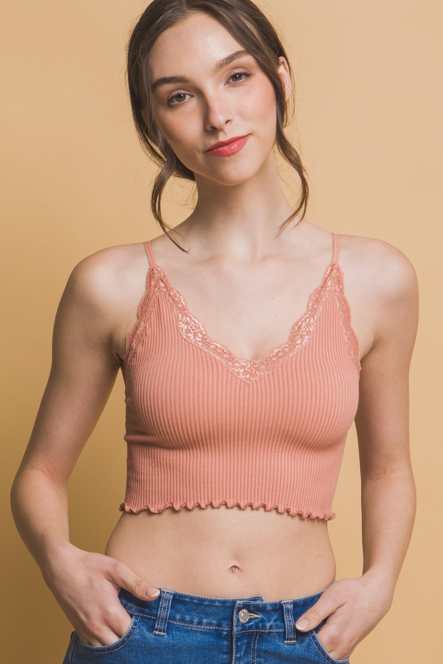 Lace Detail Cami Bra