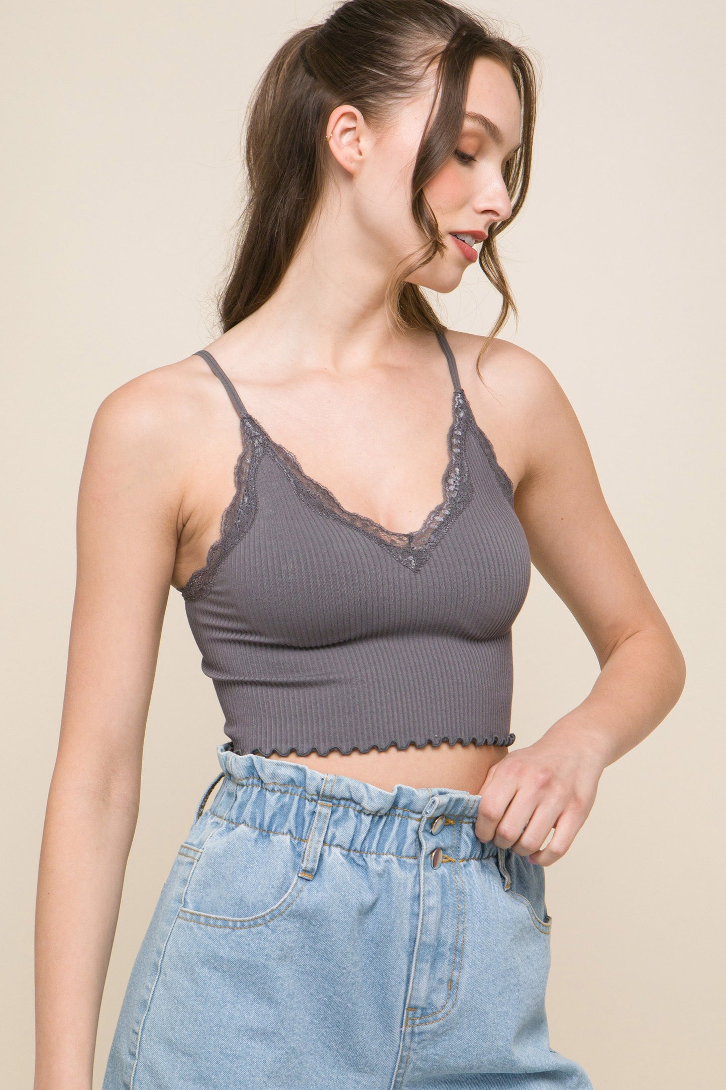 Lace Detail Cami Bra