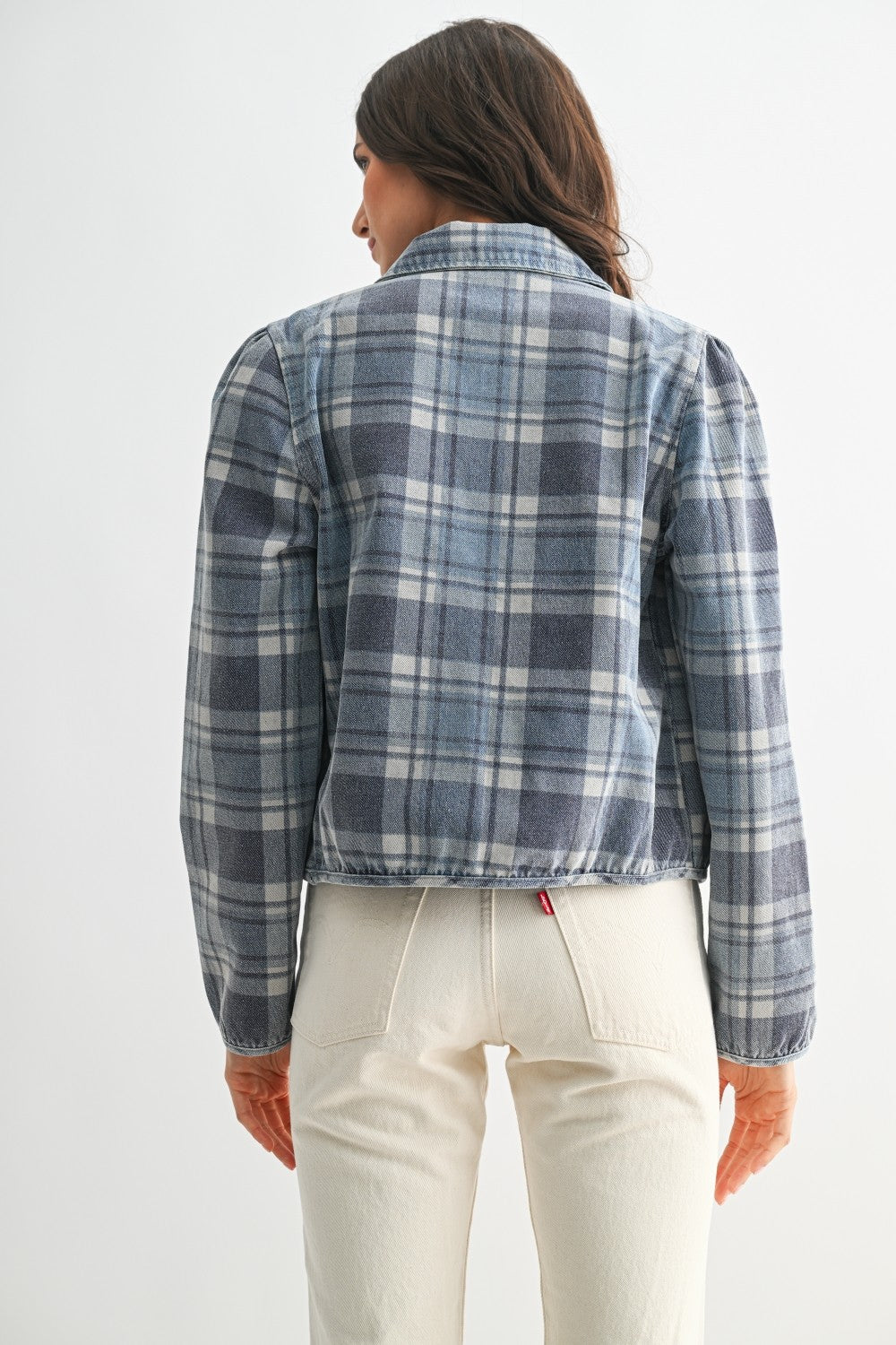 Plaid Denim Jacket
