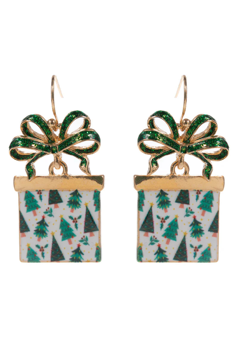 Metal Present Earrings