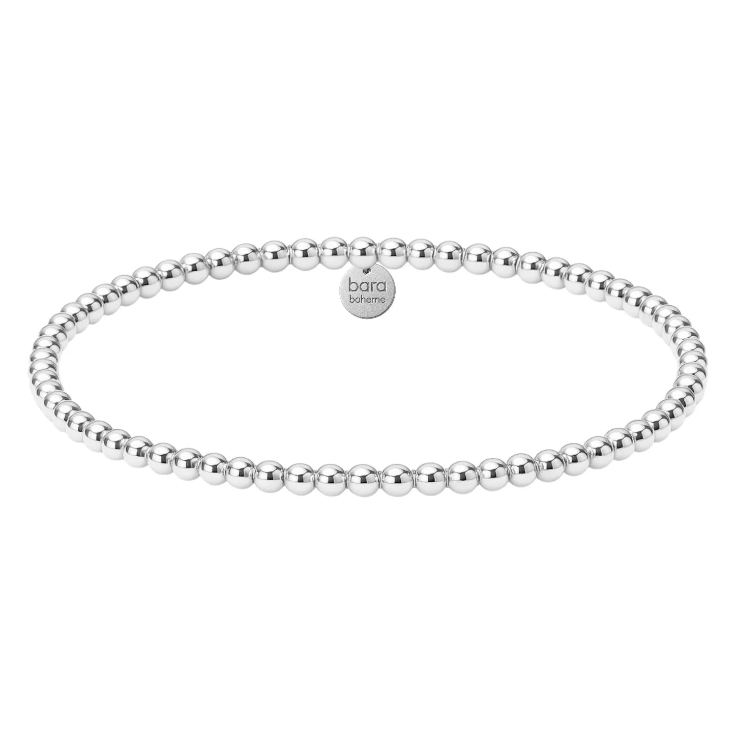 Classic 3mm Sterling Silver Beaded Bracelet