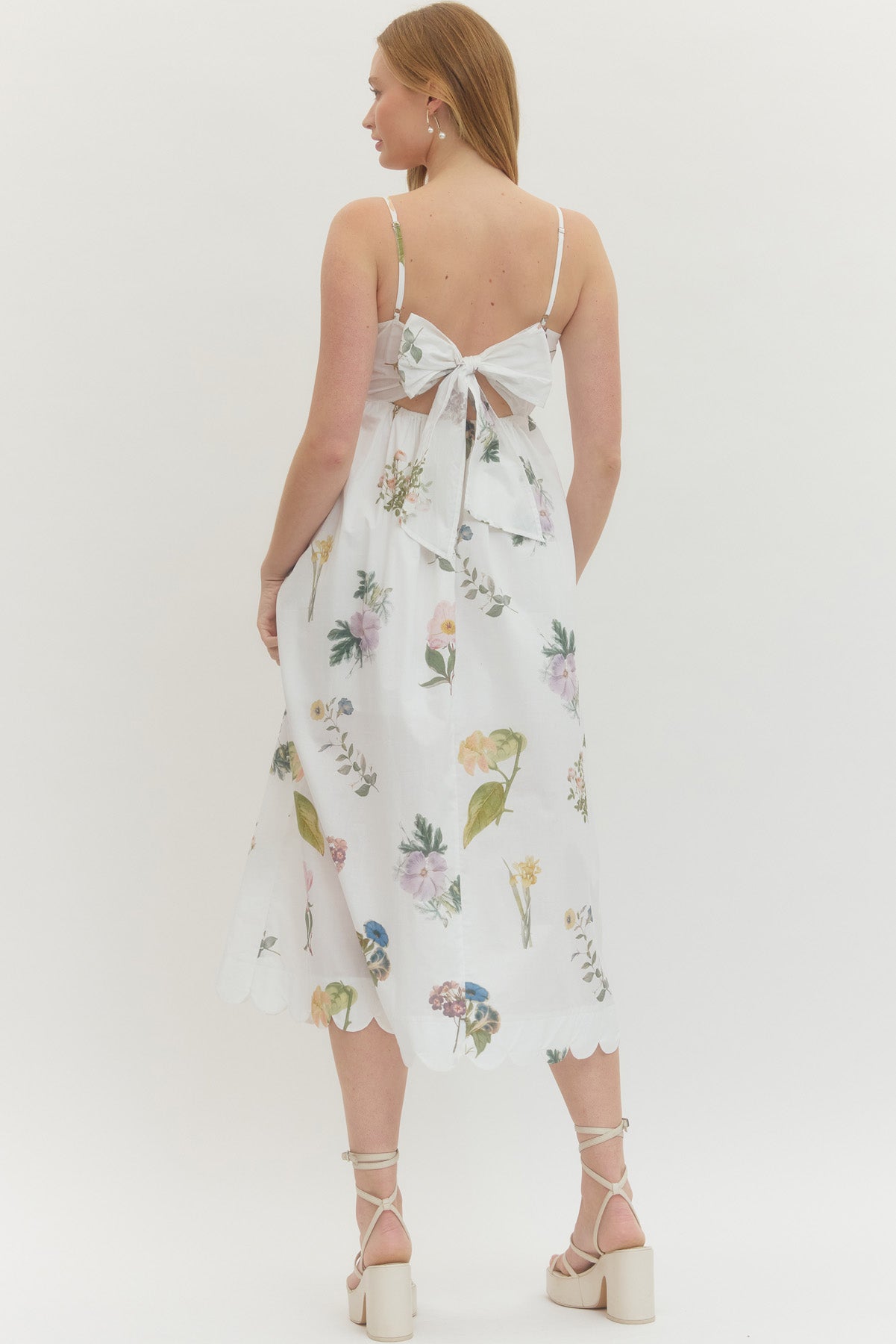 Classy Floral Spaghetti Strap Dress