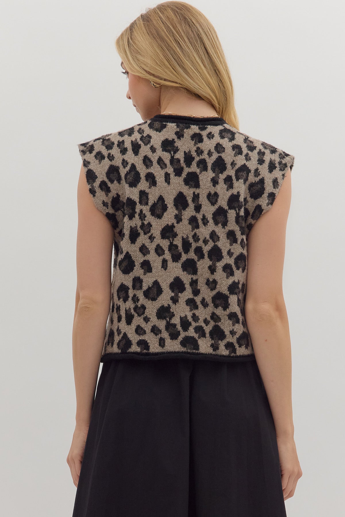 Ultra Soft Leopard Sweater Vest