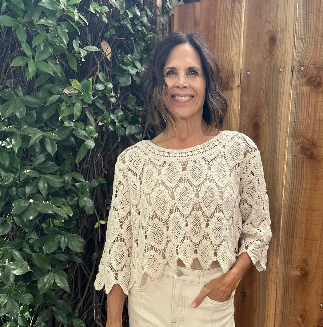 Crochet Scallop Sweater