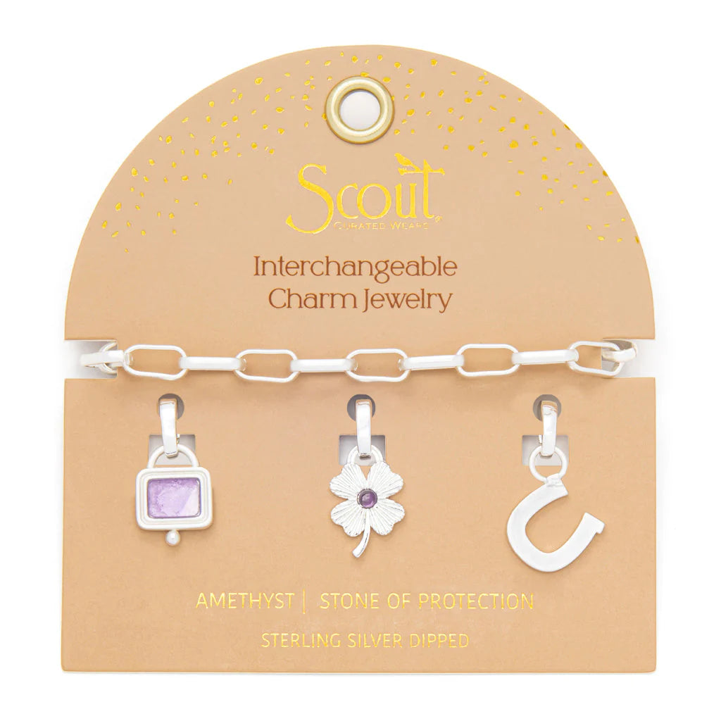 Charm Bracelet - Amethyst | Stone of Protection